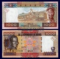 Гвинея 1000 франков 2006 год ПРЕСС