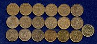 Набор монет 10 копеек 1992-2016г (18шт)