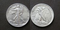   США 50 центов (1/2 доллара) 1938 год. Шагающая Свобода. Серебро. Редкое состояние.