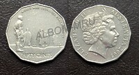 Австралия 50 центов 2005г.  60 лет со дня окончания Второй Мировой войны.