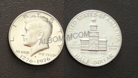 США 1/2 доллара (50 центов) 1976 год. Кеннеди. 200 лет независимости. Серебро. Пруф.
