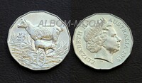 Австралия 50 центов 2015 год. Год козы. Восточный лунный календарь. UNC