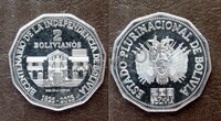 Боливия 2 боливиано 2025 год. 200 лет Независимости. UNC.