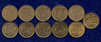 Набор монет 25 копеек 2006-2015гг (10шт)