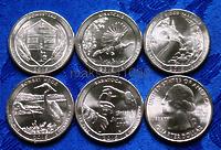 Комплект монет 25 центов США 2015г "Парки" (5шт)