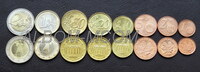 Германия набор 8 монет евро 2002 - 2014 год.  1, 2, 5, 10, 20, 50 центов, 1, 2 евро. UNC