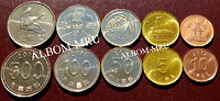 Южная Корея. Набор 5 монет. 1983-2015гг.
