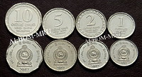 Шри-Ланка. Набор 4 монеты. 1, 2, 5, 10 рупий. 2017. UNC.