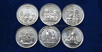Комплект 1-рублевых монет ПМР "Православные храмы Приднестровья" (7шт)