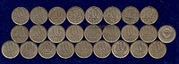 Набор монет 10 копеек 1961-1991гг (25шт)