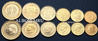 Турция набор 6 монет. 1, 5, 10, 25, 50 куруш, 1 лира. 2011 - 2018г. UNC