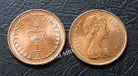 Великобритания 1/2 пенни 1971-84г.