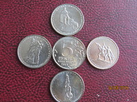 70-лет Победы-выпуск пятый (четыре монеты).
