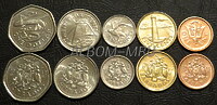 Барбадос набор 5 монет 2011-2012г. Фауна. UNC.
