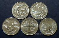 Комплект монет 25 центов США 2019г "Парки" (5шт)