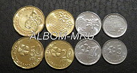 Малайзия набор 4 монеты 2012-2017г. Цветы. UNC