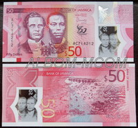 Ямайка 50 долларов 2022г. 60 лет Независимости. Полимер. UNC