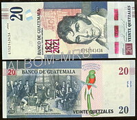Гватемала 20 кетцаль 2020 ( 2021)г. "200 лет Независимости" UNC