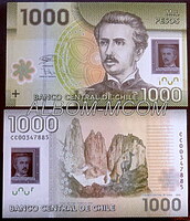 Чили 1000 песо 2019 (2021)г. Полимер. Пресс