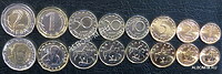 Болгария НАБОР из 8 монет 1999-2015 от 1 стотинки до 2 левов, 2 монеты БИМЕТАЛЛ UNC