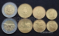 Уругвай набор 4 монеты 2012 - 2015г. Животные. UNC