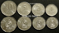 Шри-Ланка. Набор 4 монеты. 1, 2, 5, 10 рупий. 2017г. UNC