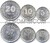 Малайя (Малайзия) набор из 3 монет 1939-1941 год. 5, 10, 20 центов. Георг VI. UNC. Серебро.